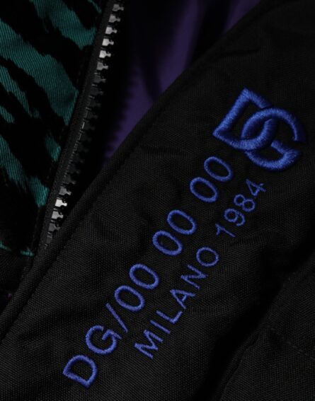 Black Nylon Puffer Men Full Zip Jacket - Image 6