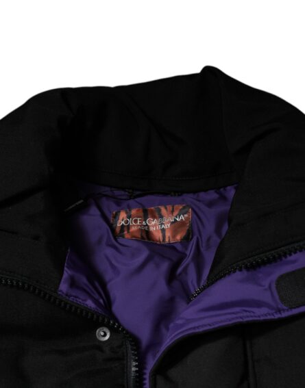 Black Nylon Puffer Men Full Zip Jacket - Image 7