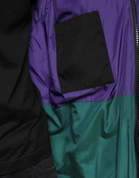Black Nylon Puffer Men Full Zip Jacket - Image 8