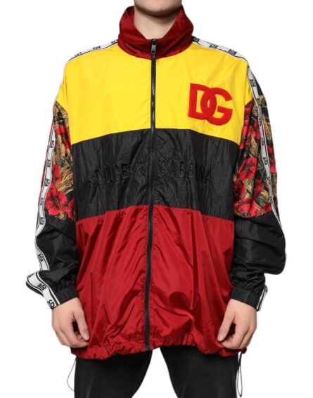 Multicolor Patchwork Men Full Zip Sweater - Image 2
