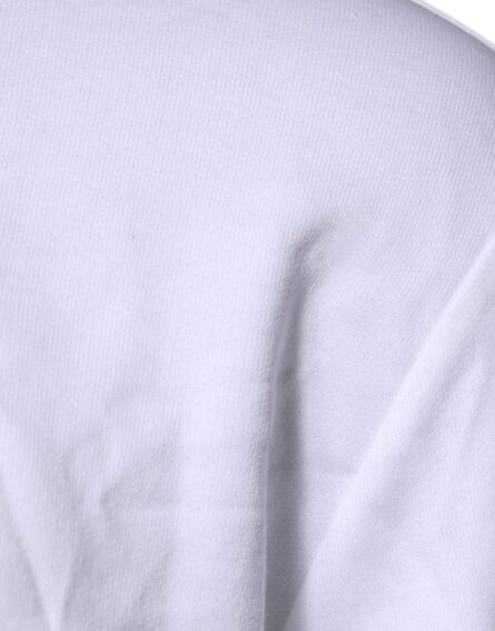 White Medusa Embroidery Crew Neck Pullover Sweater - Image 4