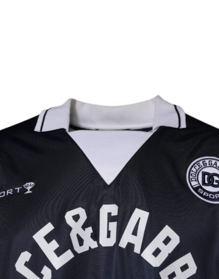 Blue Logo Jersey Collared Pullover Sweater - Image 3