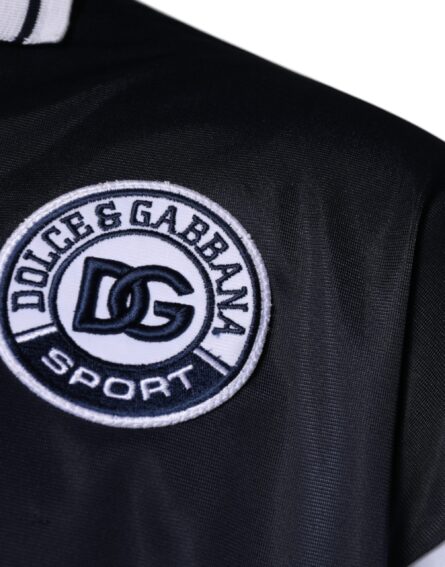 Blue Logo Jersey Collared Pullover Sweater - Image 4