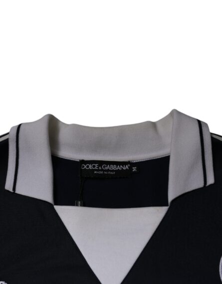 Blue Logo Jersey Collared Pullover Sweater - Image 6