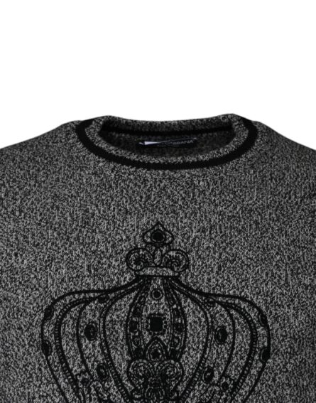 Gray Crown King Cashmere Pullover Sweater - Image 3