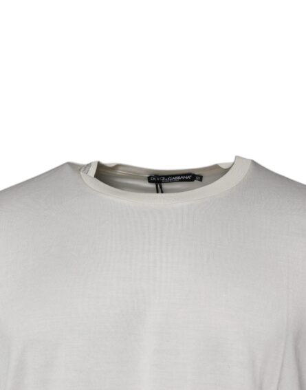 Off White Crew Neck Short Sleeve T-shirt - Image 3