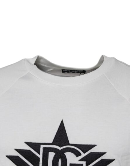White DG Sport Crew Neck Short Sleeve T-shirt - Image 3