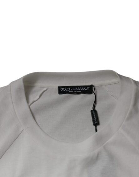 White DG Sport Crew Neck Short Sleeve T-shirt - Image 6