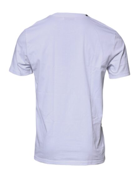 White Red Leopard Cotton Crew Neck T-shirt - Image 5