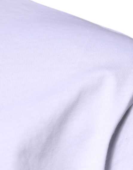 White DG Logo Cotton Crew Neck T-shirt - Image 4