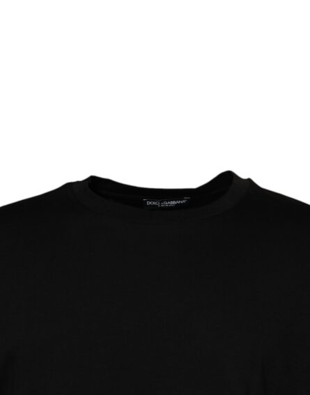 Black Crew Neck Short Sleeve T-shirt - Image 3