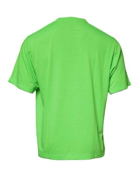 Green DG Logo Cotton Crew Neck T-shirt - Image 5