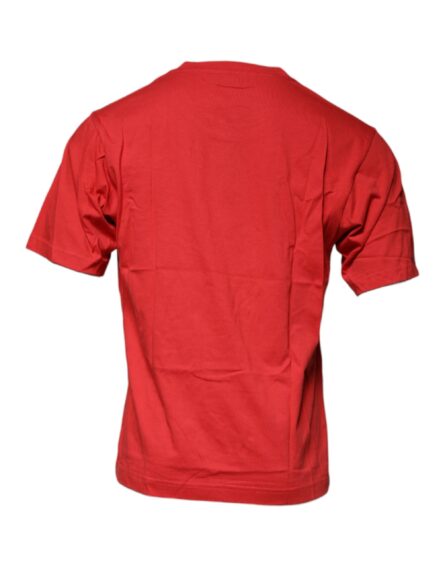 Red DG Logo Cotton Crew Neck T-shirt - Image 5
