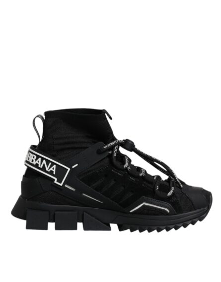 Black Sorrento Socks Logo Sneakers Shoes - Image 7