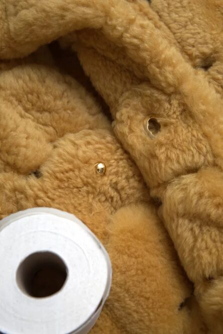 Yellow Wool Long Teddy Coat Jacket - Image 7