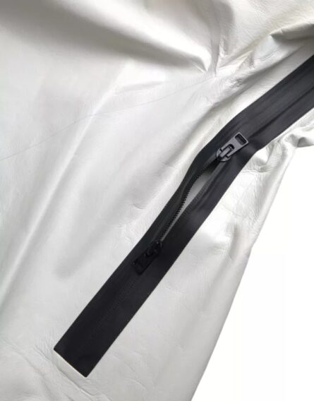 White Leather Men Waterproof Jacket Blouson - Image 7