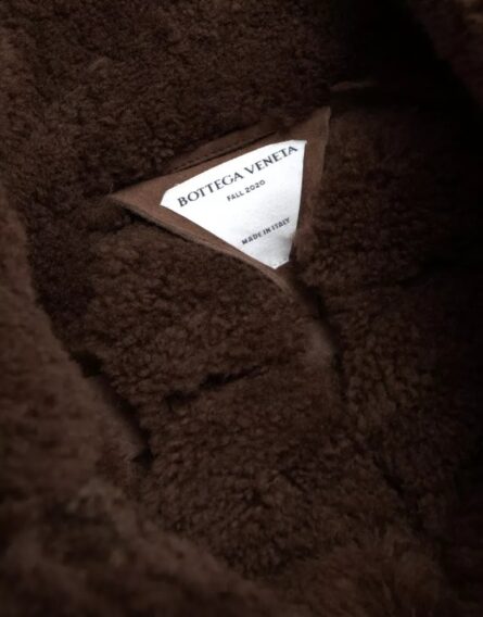 Brown Fur Lamb Shearling Coat Jacket - Image 7