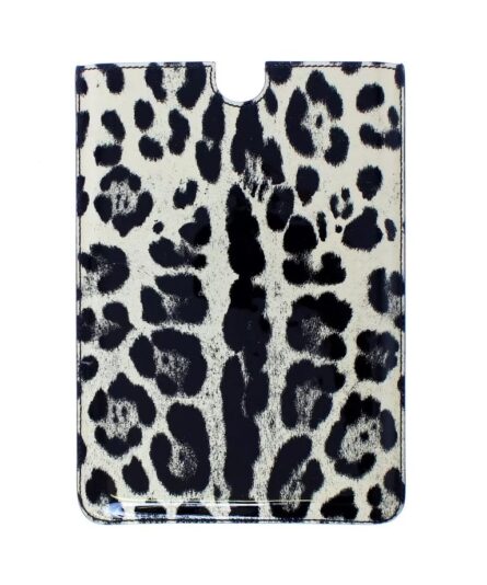 White Leopard Pattern Leather eBook Cover Tablet Case - Image 3
