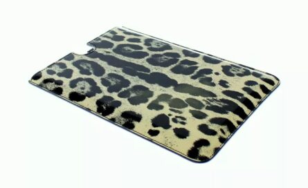 White Leopard Pattern Leather eBook Cover Tablet Case - Image 7