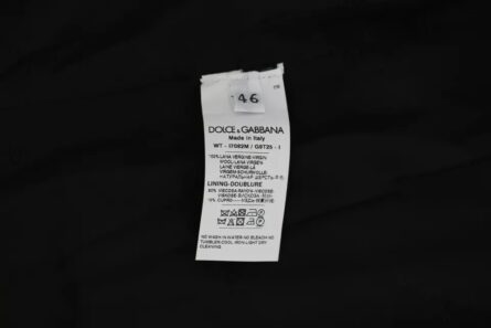 Black Wool Logo Waistcoat Vest - Image 8