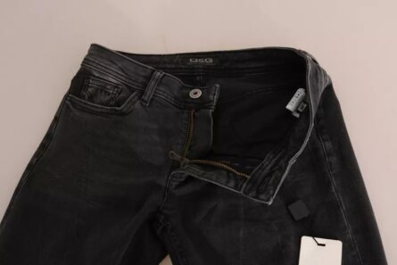 Black Slim Fit Cotton Jeans D&G Pants - Image 7