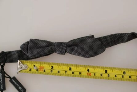 Gray Silk Patterned Mens Necktie Bow Tie - Image 5