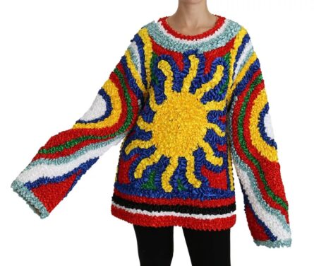 Multicolor Sun Ruffled Top Blouse Sweater - Image 5