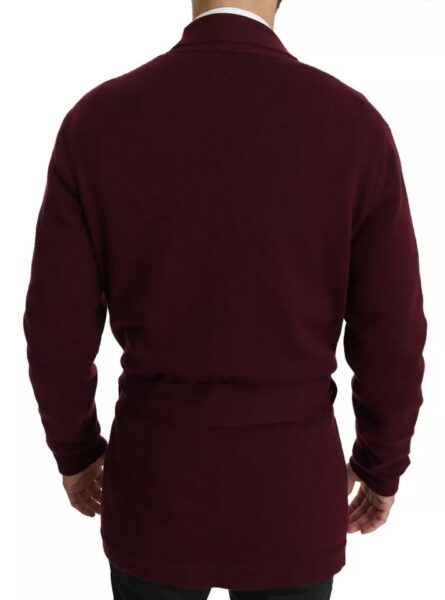 Bordeaux Cashmere Crown Cardigan Sweater - Image 6