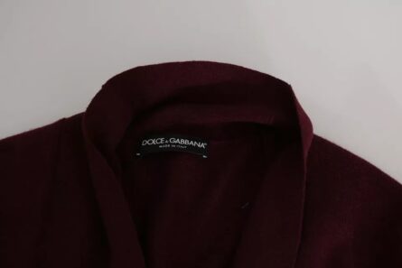 Bordeaux Cashmere Crown Cardigan Sweater - Image 8