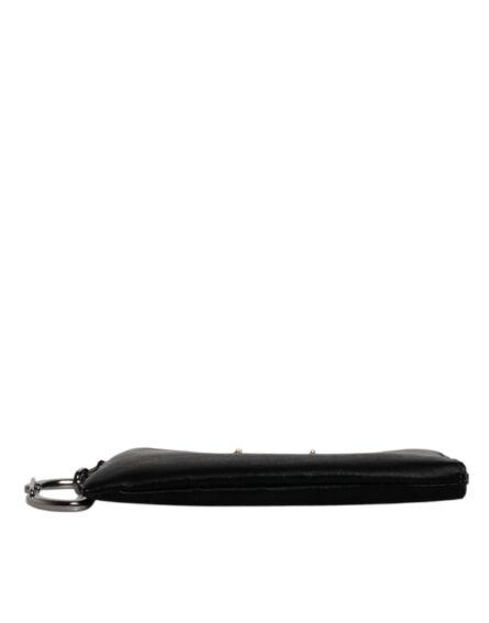 Black Nylon Logo Plaque Keyring Pouch Clutch Bag - Image 6