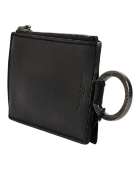 Black Horse Leather Lanyard Logo Card Holder Wallet - Image 2