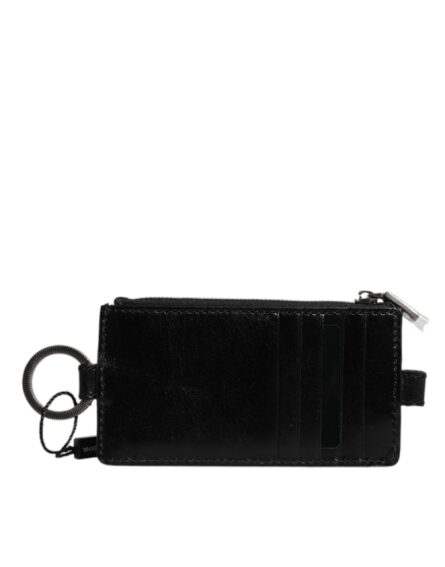 Black Horse Leather Lanyard Logo Card Holder Wallet - Image 4