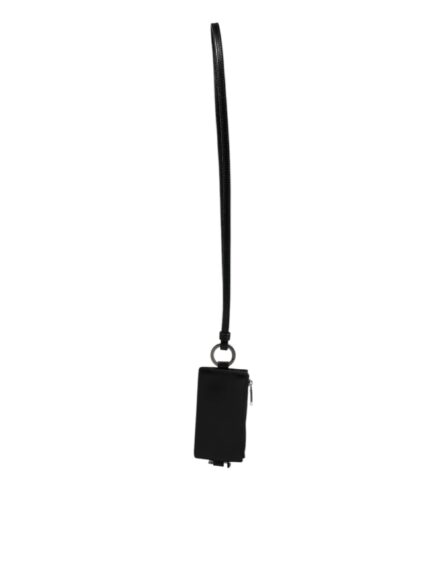Black Horse Leather Lanyard Logo Card Holder Wallet - Image 6