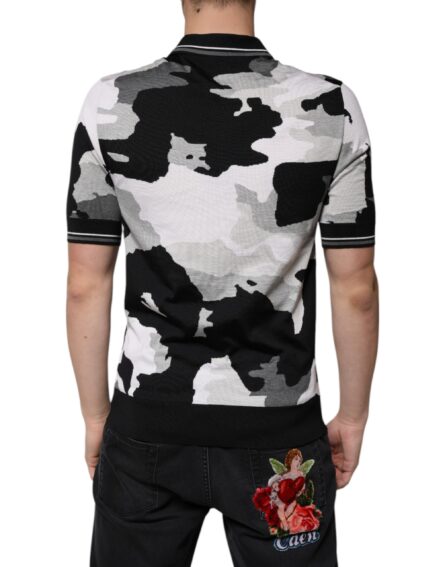 Multicolor Camouflage Collared Polo T-shirt - Image 4