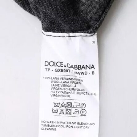 Gray Wool Knit Turtleneck Pullover Sweater - Image 6