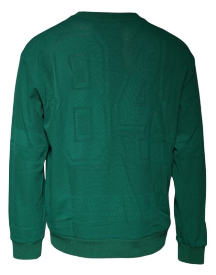 Green Logo Nylon Crew Neck Pullover Sweater - Image 3