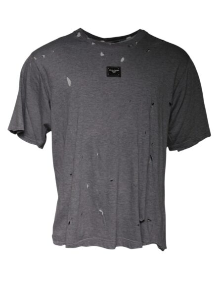 Gray Logo Crew Neck Short Sleeves T-shirt - Image 2