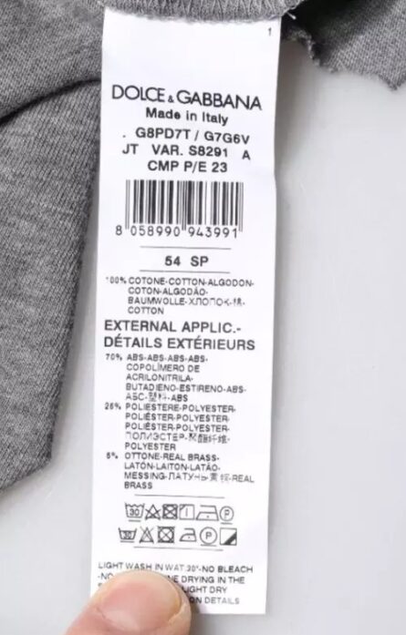 Gray Logo Crew Neck Short Sleeves T-shirt - Image 5