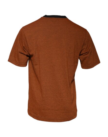 Brown DG Logo Polyester Crew Neck T-shirt - Image 3