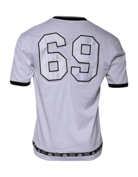 White Jersey Crew Neck Short Sleeves T-shirt - Image 3