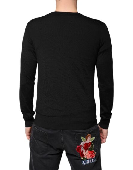 Black Cashmere Button Down Cardigan Sweater - Image 4