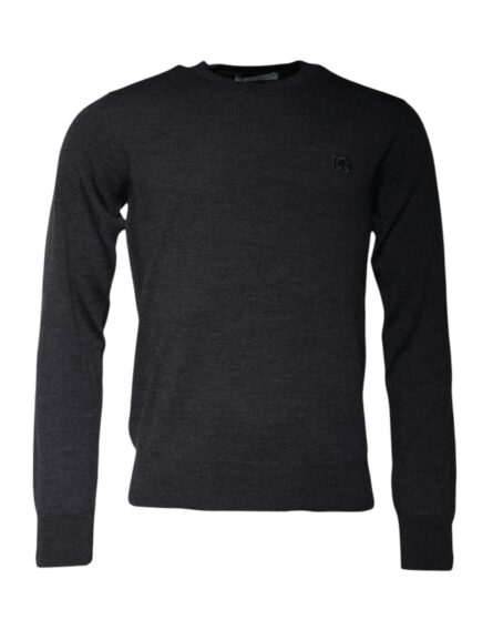 Dark Gray DG Logo Crew Neck Pullover Sweater - Image 2