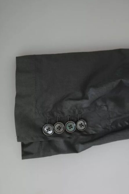Gray Cotton Single Breasted Formal Blazer - Image 2