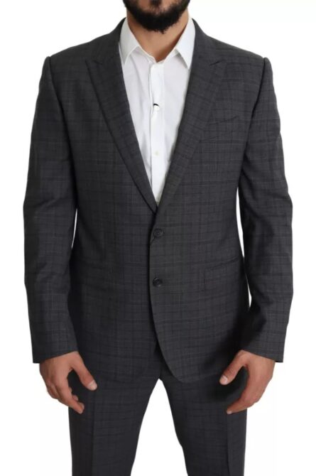 Gray Wool Men Formal 2 Piece MARTINI Suit - Image 4