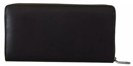 Brown Exotic Leather Zip Around Continental Clutch Wallet - Image 6