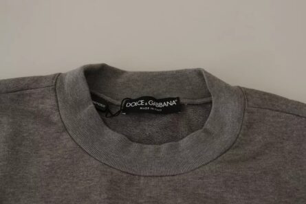 Gray Crown King Cotton Pullover Sweater - Image 3