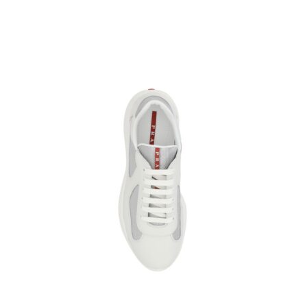White Polyamide Low Top Sneakers - Image 4