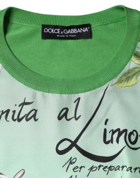 Green Silk Granita Al Limone Long Sleeves Sweater - Image 7