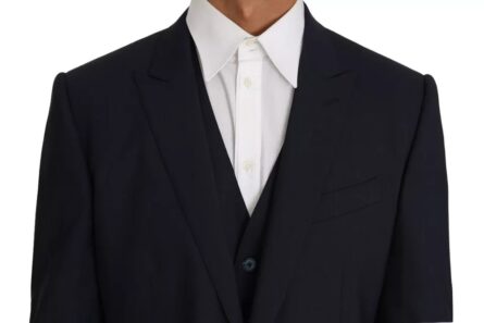 Blue Wool MARTINI Blazer Vest 2 Piece - Image 5