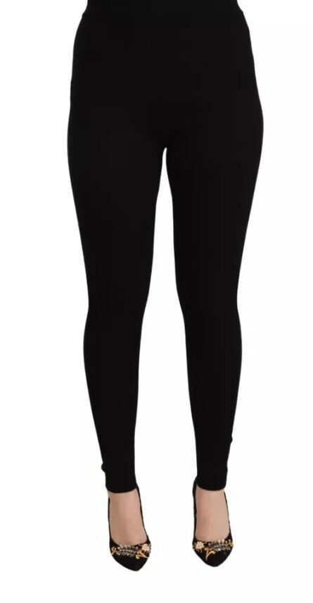 Black High Waist Stretch Pants Tights - Image 5